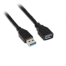 Cable USB 3.0 Extensión AISENS A105-0042 2m Tipo A Macho a Hembra Negro Apantallado