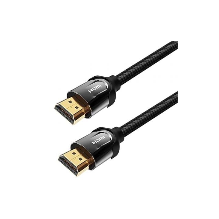 Cable HDMI VENTION VAA-B05-B100 4K 1m Macho a Macho 2.0 Zinc Nylon Oro Negro