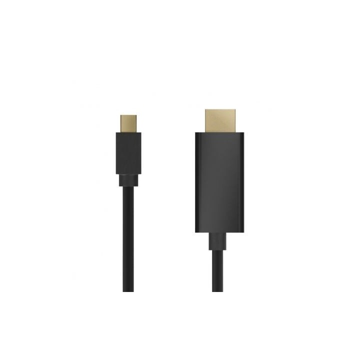 AISENS A125-0361 Cable Conversor Mini DisplayPort a HDMI 2m 4K@30Hz Negro