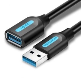 Cable Alargador USB 3.0 Vention CBHBI 5Gbps 3m Negro USB Macho-Hembra