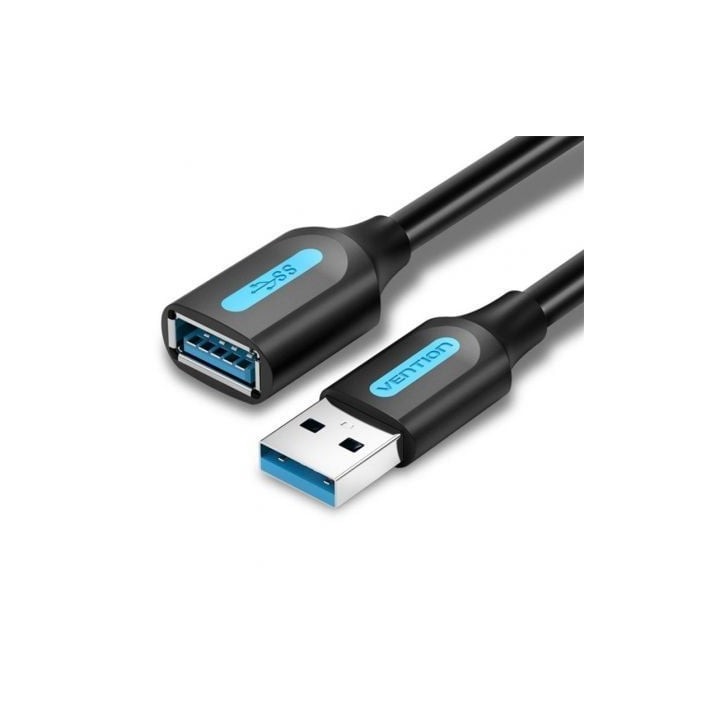 Cable Alargador USB 3.0 Vention CBHBI 5Gbps 3m Negro USB Macho-Hembra