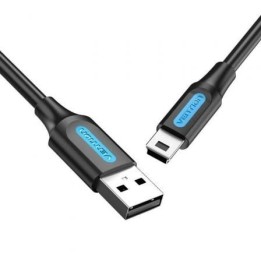 Cable USB Vention COMBF USB 2.0 A-Mini B 1m 480Mbps 10W Negro