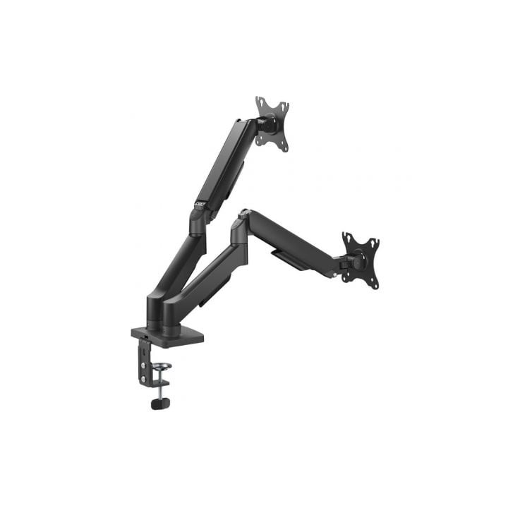 Soporte de Mesa AISENS DT32TSR-357 Contrapeso 2 Monitores 17-32″ Brazo Articulado Negro