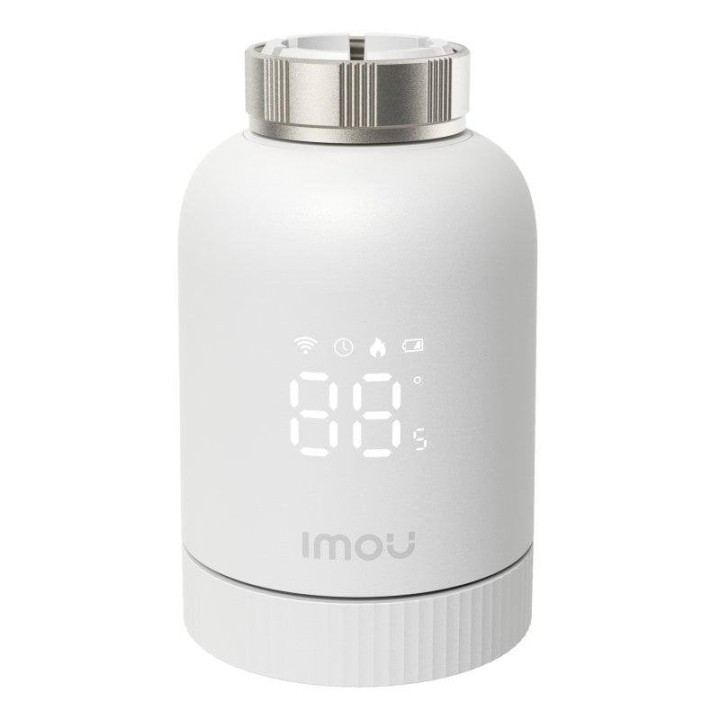 Termostato digital Imou ZigBee Blanco inteligente programable, batería, Alexa/Google, remoto