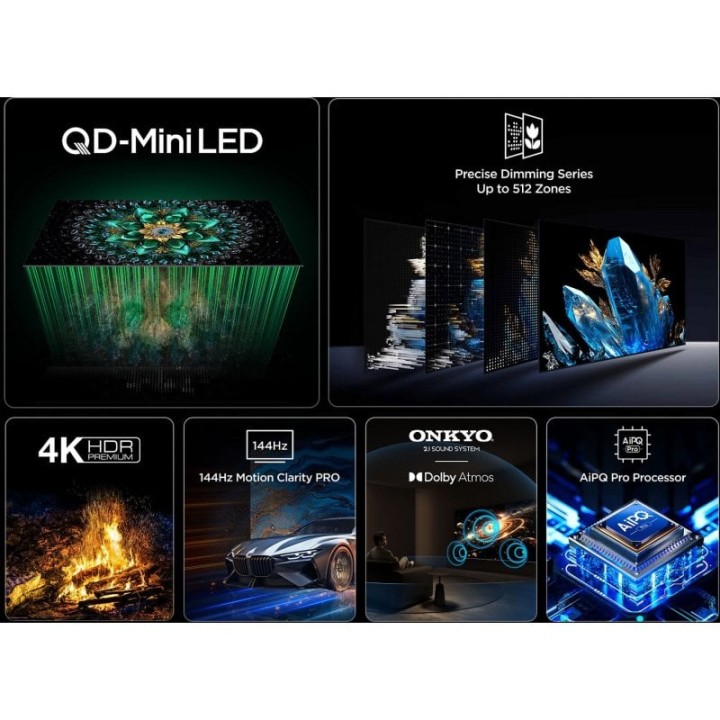 TCL MiniLED 65" 65C6K UltraHD 4K Sonido Onkyo Google TV