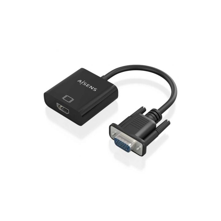 Cable Conversor AISENS A115-0873 VGA HDMI Audio Jack MicroUSB 20cm Negro