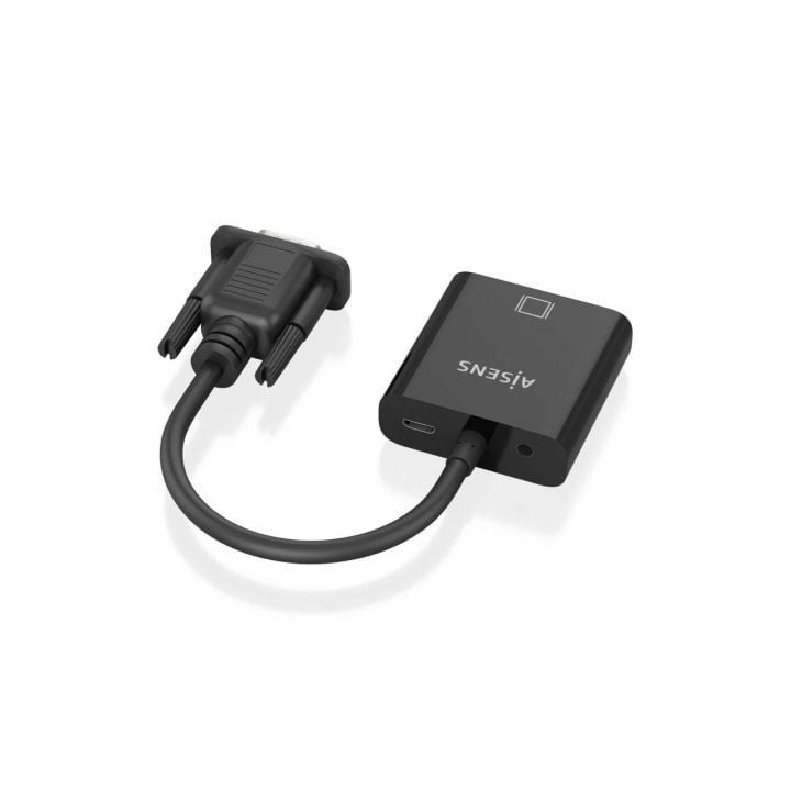 Cable Conversor AISENS A115-0873 VGA HDMI Audio Jack MicroUSB 20cm Negro