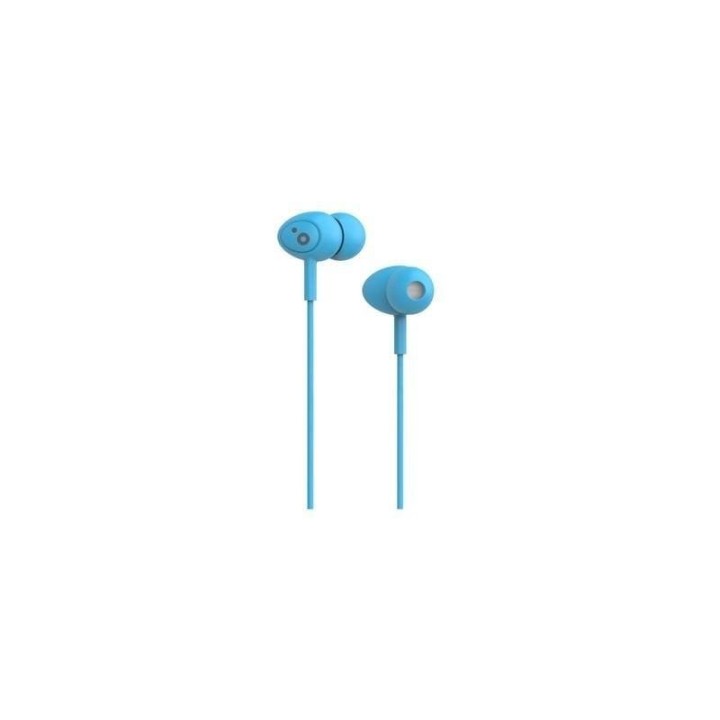 Auriculares Sunstech Pops con cable jack 3.5, micrófono integrado, intrauditivos, azul