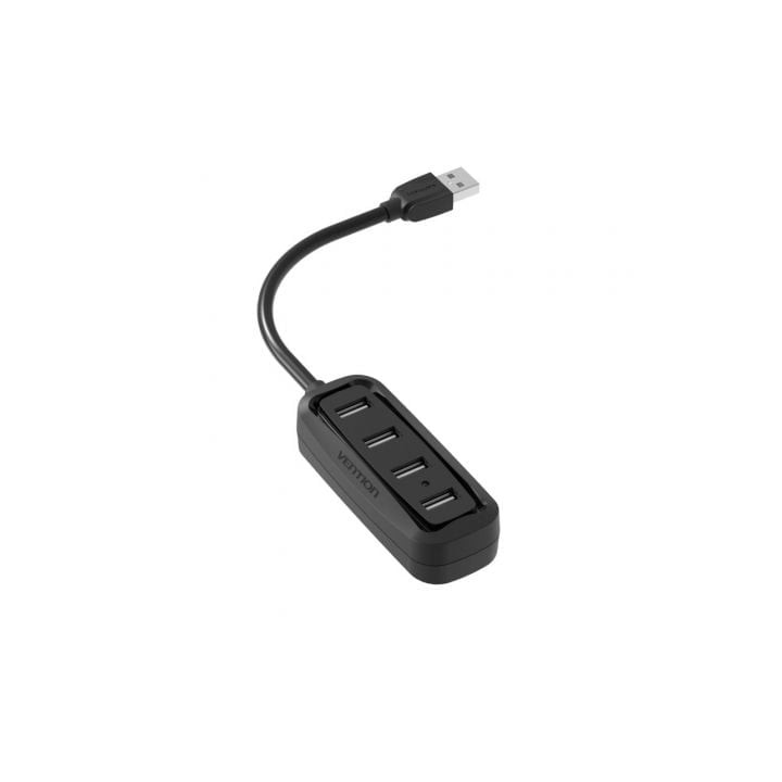 Hub VENTION 4 puertos 480 Mbps modelo VAS-J43-B015 15cm USB 2.0 ABS