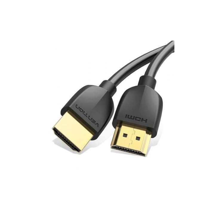 Cable HDMI Vention AAIBG 2.0 4K 1.5m Negro ultrafino HDR 18Gbps TMDS Gold