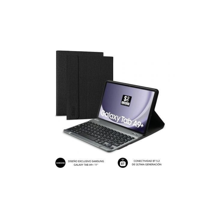 Funda teclado Bluetooth 5.2 QWERTY español Subblim Galaxy Tab A9+ 11″ multipunto, magnética, resistente