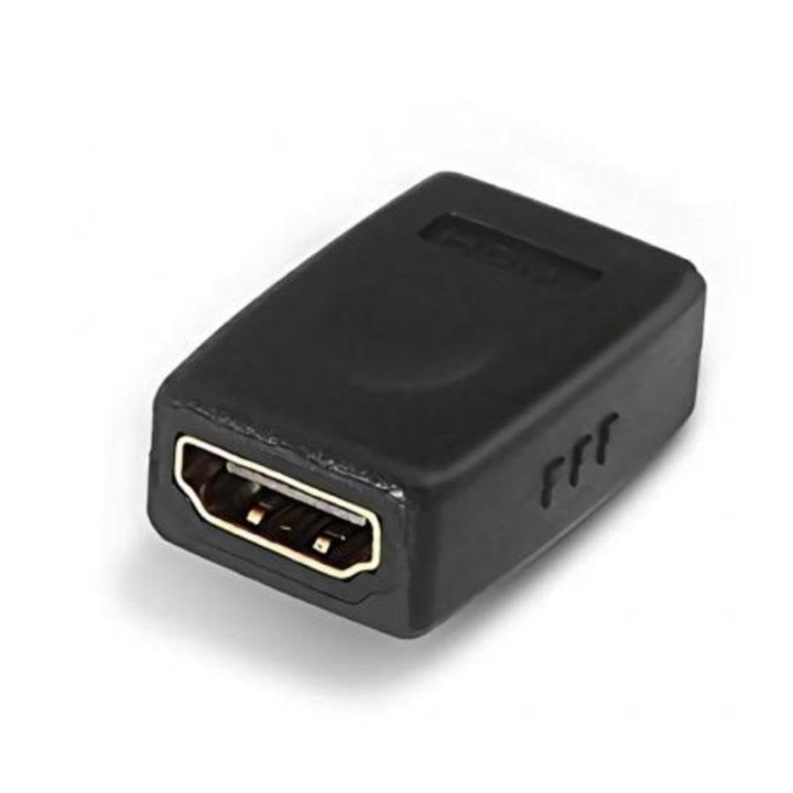 Adaptador HDMI Nanocable Hembra-Hembra Oro 24K 10,2Gbps WQXGA 120Hz Negro