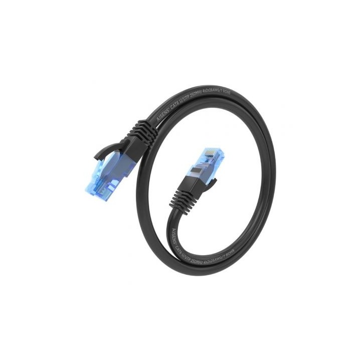 Cable de red RJ45 AISENS A135-0842 Cat.6 AWG26 CCA UTP 75cm Negro