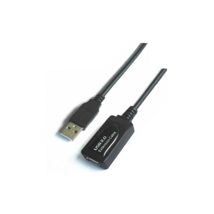 Cable extensión USB 2.0 AISENS 5.0m con amplificador chipset avanzado negro