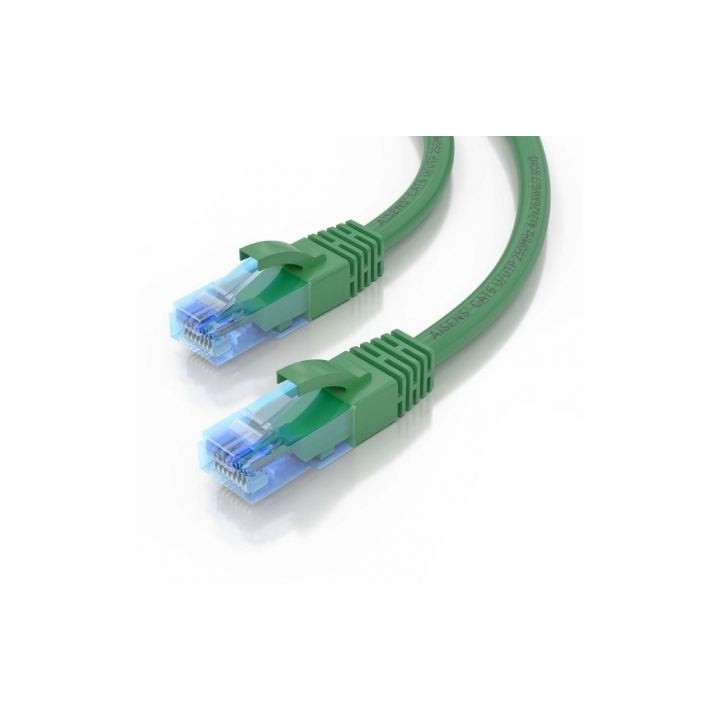 Cable de red AISENS A135-0807 RJ45 Cat.6 50cm Verde AWG26 CCA UTP