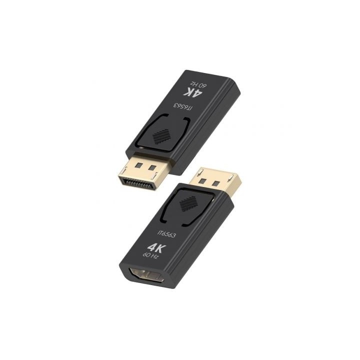 Conversor DisplayPort AISENS A125-0908 4K@60Hz DP/M a HDMI/H Audio HDCP Negro