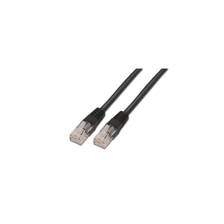 Cable de red AISENS A135-0257 Cat.6 UTP 0.5m AWG24 Negro 100% cobre