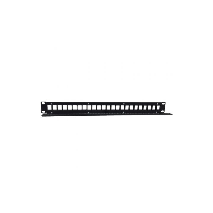 Patch Panel PHASAK PA 3424 24 Puertos Cat.6 1U Gestión de Cable Negro Rack 19″
