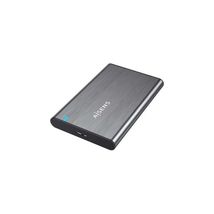 Caja Externa 2.5″ AISENS ASE-2526GR Aluminio Gris USB 3.1 SATA Instalación Sin Tornillos