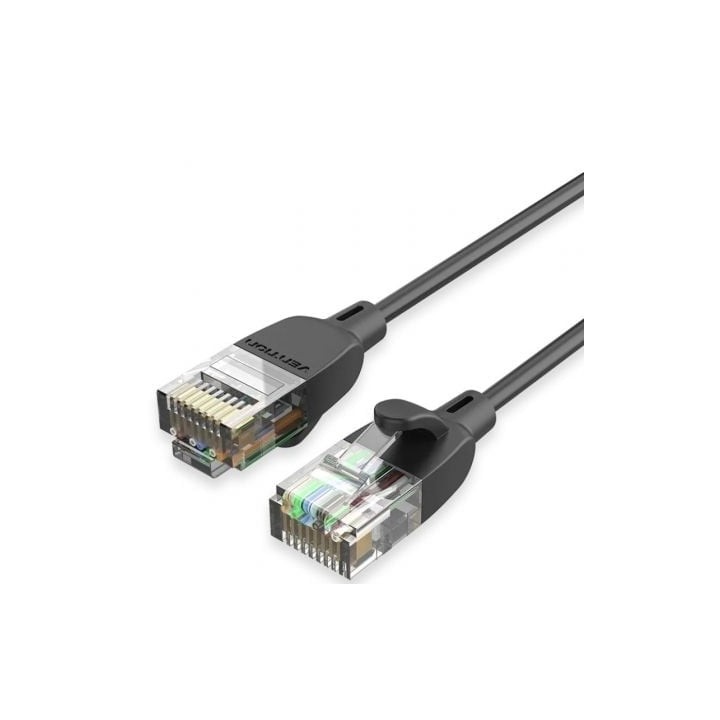 Cable de red Vention IBIBJ Cat.6A 5m chapado en oro negro