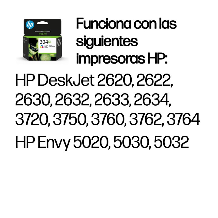 Tinta HP 304XL Tricolor 7ml 300 páginas (N9K07AE)