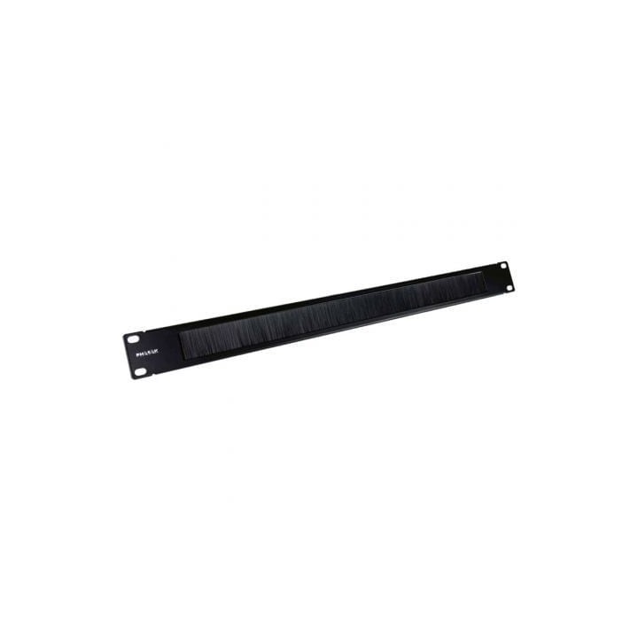 Panel Guía Cables Phasak PA 1901 1U Rack 19″ Negro Cepillo Integrado