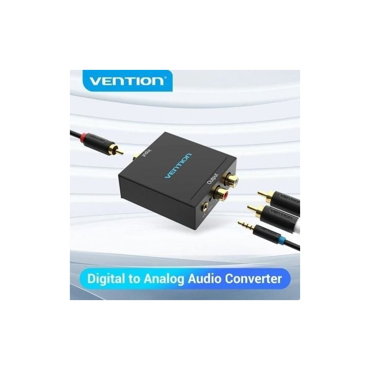 Convertidor de Audio Vention BDFB0-EU Toslink/RCA Entrada y 2x RCA Salida 192kHz DAC