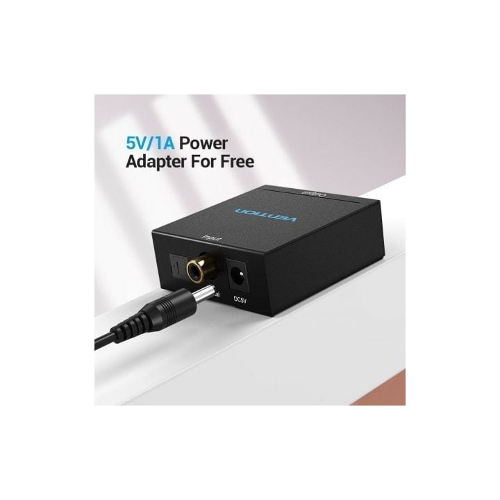 Convertidor de Audio Vention BDFB0-EU Toslink/RCA Entrada y 2x RCA Salida 192kHz DAC