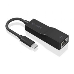 Conversor AISENS USB3.1 Gen1 USB-C a Ethernet Gigabit 1000Mbps 11cm Negro
