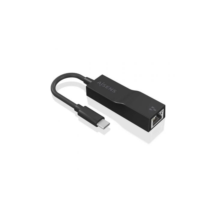 Conversor AISENS USB3.1 Gen1 USB-C a Ethernet Gigabit 1000Mbps 11cm Negro