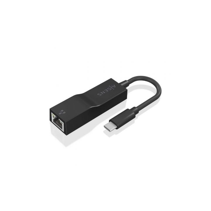 Conversor AISENS USB3.1 Gen1 USB-C a Ethernet Gigabit 1000Mbps 11cm Negro