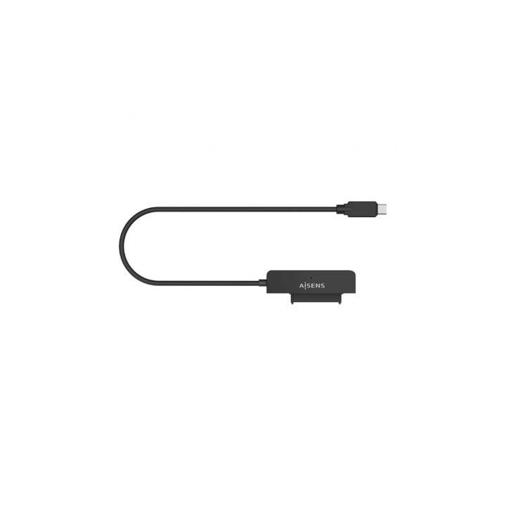 Adaptador 2.5 USB-C 3.1 Gen1 AISENS ASE-25C04B ABS Negro compacto UASP LED