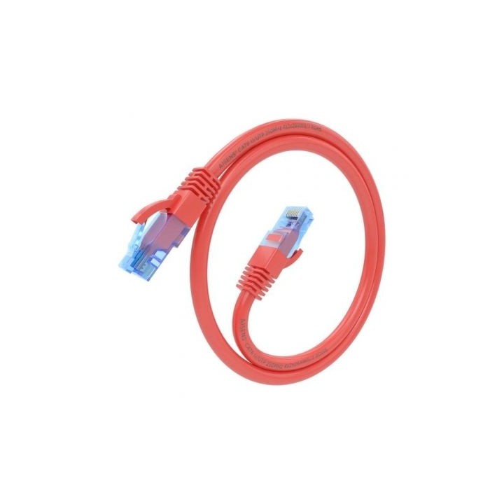 Cable de red AISENS A135-0786 RJ45 Cat.6 UTP AWG26 CCA 30cm Rojo