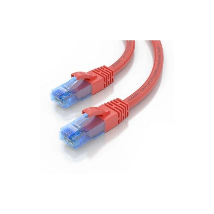 Cable de red AISENS A135-0786 RJ45 Cat.6 UTP AWG26 CCA 30cm Rojo