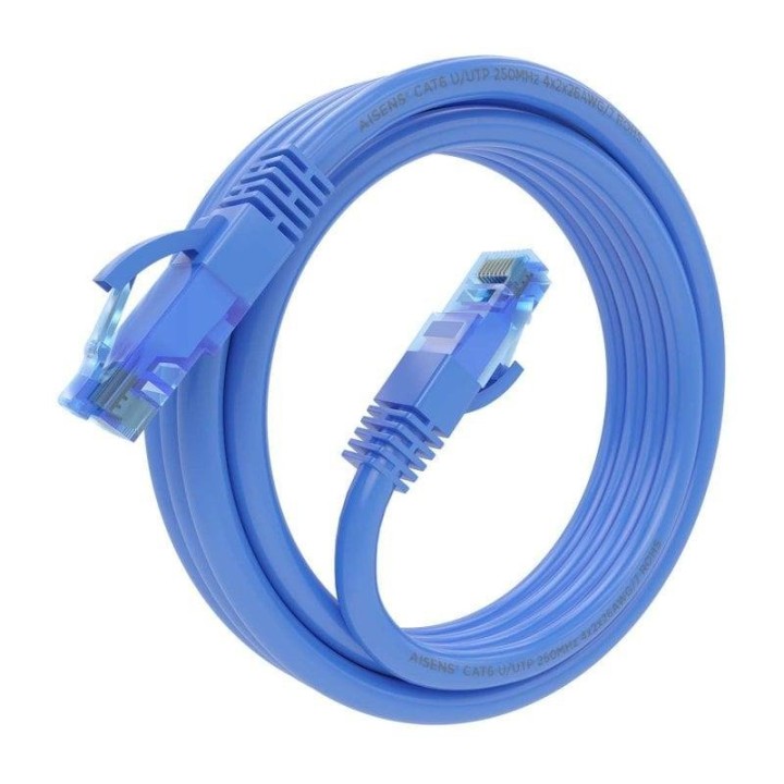 Cable de red AISENS CAT.6 UTP AWG26 CCA Azul 2m RJ45 a RJ45