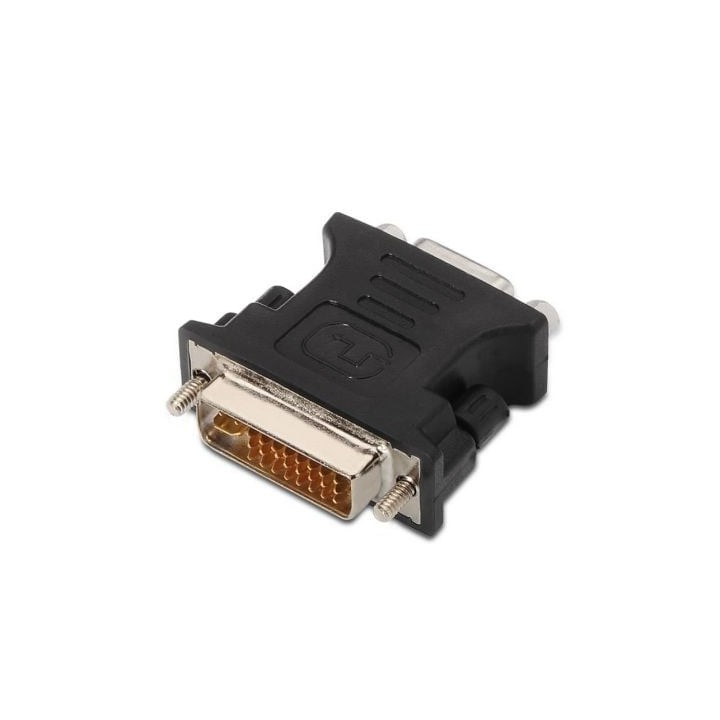 Adaptador DVI a SVGA AISENS A118-0092 24+5 Macho a HDB15 Hembra Contactos Oro Negro