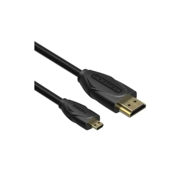 Cable HDMI Vention VAA-D03-B100 1m Alta Velocidad 10.2Gbps 24K Micro HDMI Negro