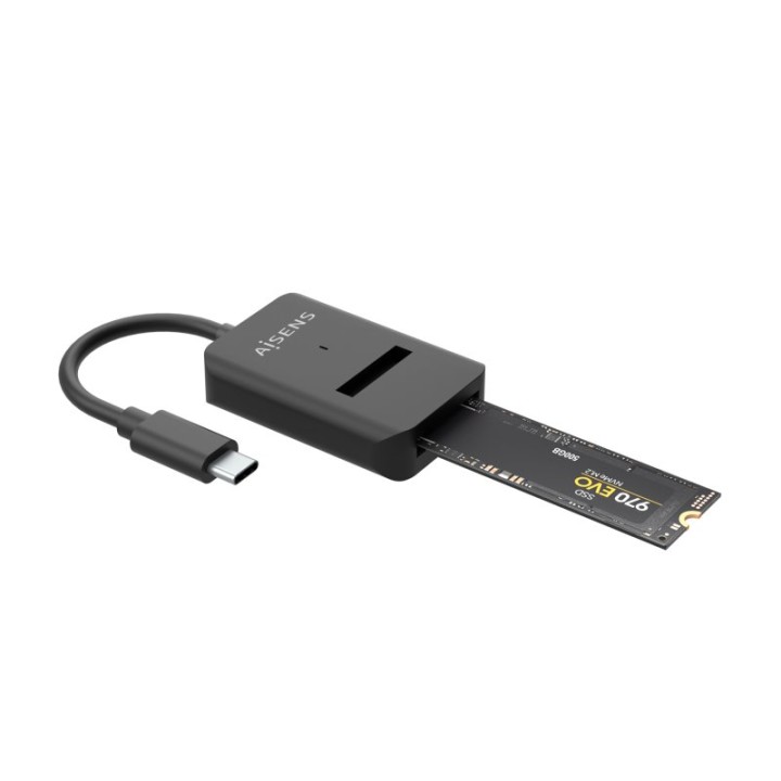 Caja externa SSD AISENS ASUC-M2D011-BK M.2 SATA/NVMe USB-C 10 Gbit/s Negra