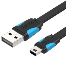 Cable USB Vention VAS-A14-B150 1.5m 480Mbps Azul Negro Mini USB Macho-Macho