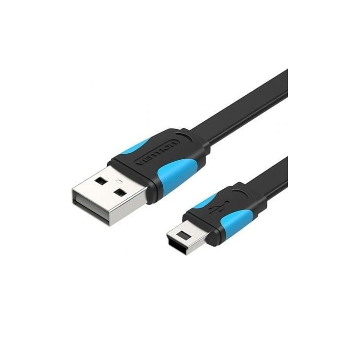 Cable USB Vention VAS-A14-B150 1.5m 480Mbps Azul Negro Mini USB Macho-Macho