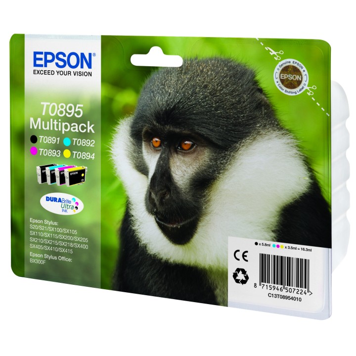 Tinta EPSON Negro/Tricolor S20 Mandril T0895