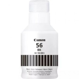 Botella de Tinta Canon GI-56BK Negra Original 170ml Alto rendimiento 6000 páginas
