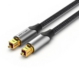 Cable de Audio Óptico Vention BAVHF 1m Toslink Macho Aluminio Gris