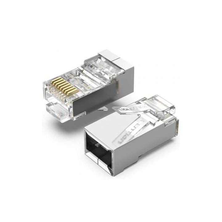 Conector RJ45 Vention IDAR0-100 Cat.5e FTP Transparente Plata 100 uds