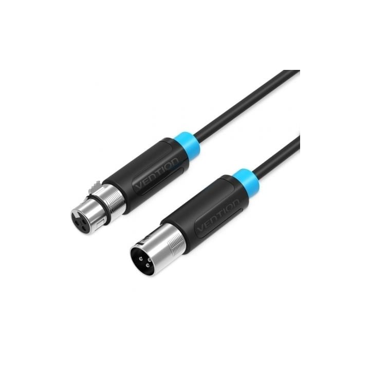 Cable Estéreo Vention BBFBH XLR Macho XLR Hembra 2m Negro