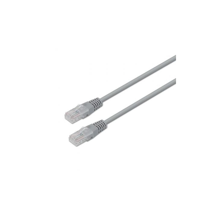 Cable de red AISENS A135-0234 Cat.6 RJ45 UTP 10m AWG24 100% cobre gris