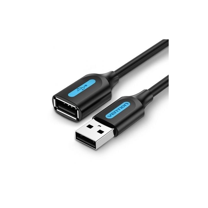 Cable USB Alargador Vention CBIBI 3m 480Mbps USB 2.0 Negro