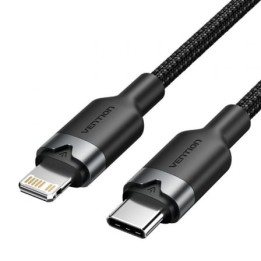 Cable Vention LALBF USB Tipo-C Lightning 1m 27W 480Mbps Negro