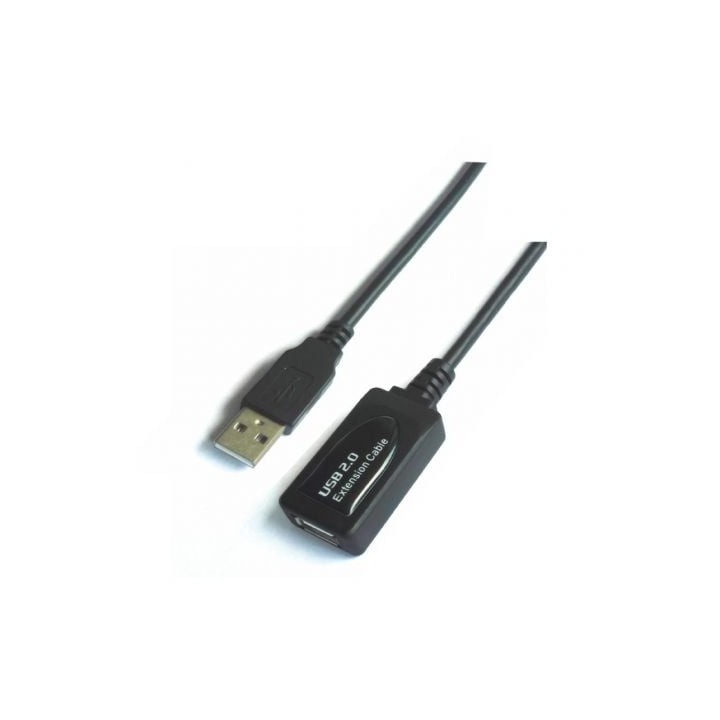 Cable alargador USB AISENS A101-0019 10m USB 2.0 Macho-Hembra Negro 60Mbps