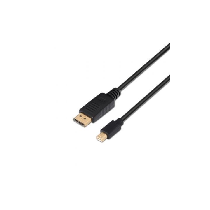 Cable DisplayPort a Mini DisplayPort AISENS A124-0132 3m 4K@60Hz 21,6Gbps Negro